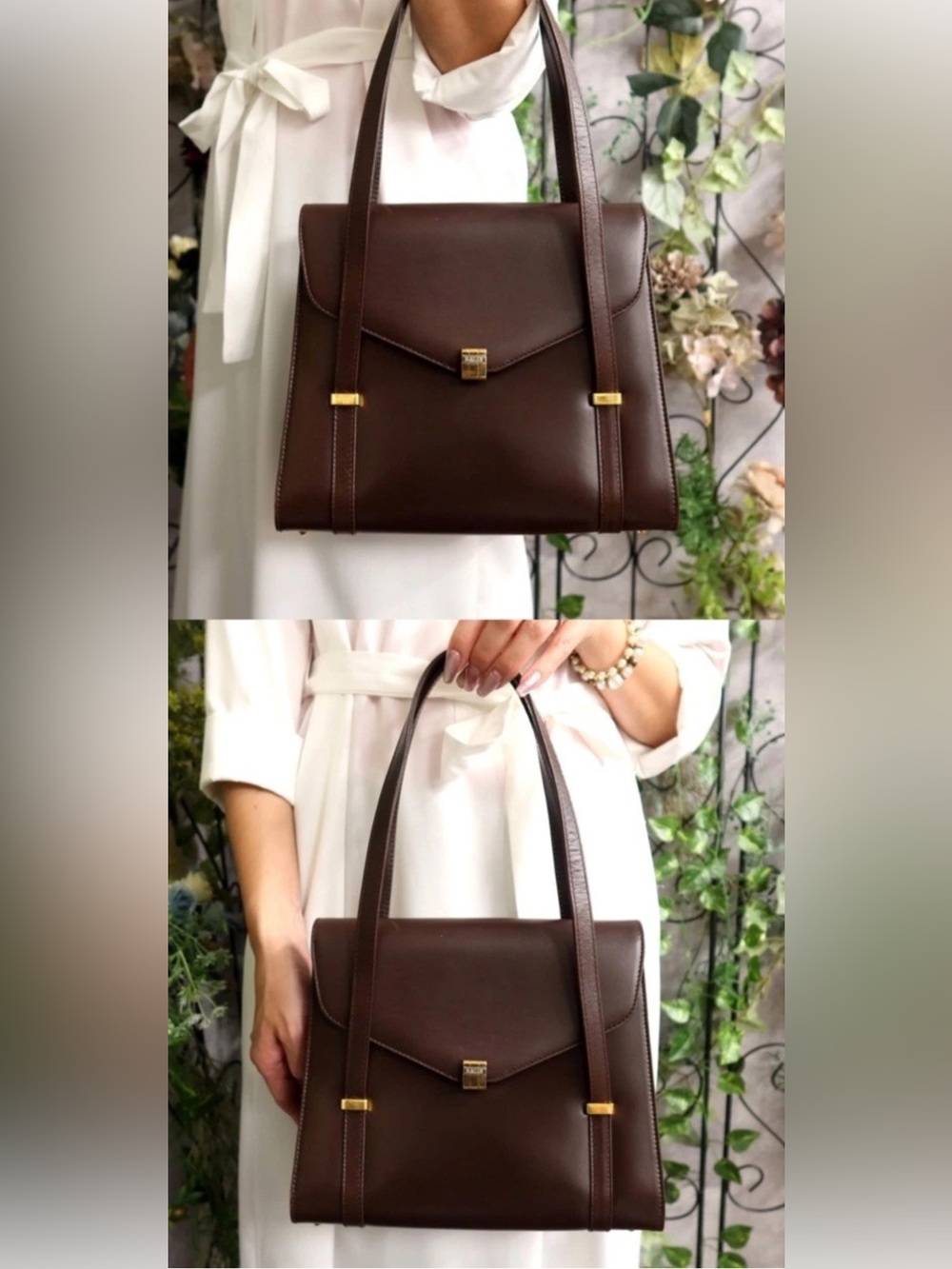 Bally  Brown Leather Top-Handle Bag